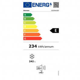 Congelador Siemens GS36NAXEP Negro 186cm NoFrost