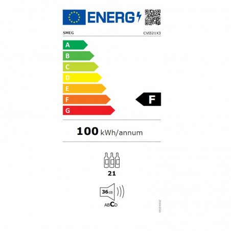 VINOTECA SMEG CVI321X3 21 BOTELLAS 46X60CM INTEGRABLE