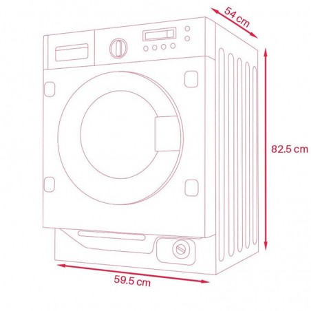 EVVO Lavadora-secadora integrable i8w6se - 8 Kg lavado/ 6 Kg