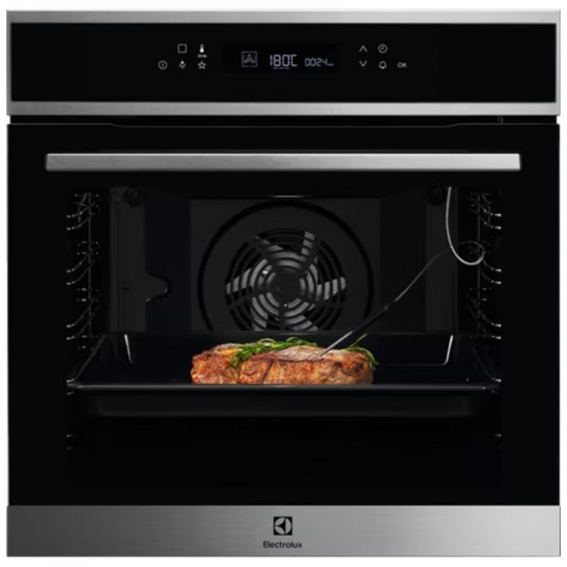 Horno inox pirolítica de 60cm Electrolux EOE7P31X Negro