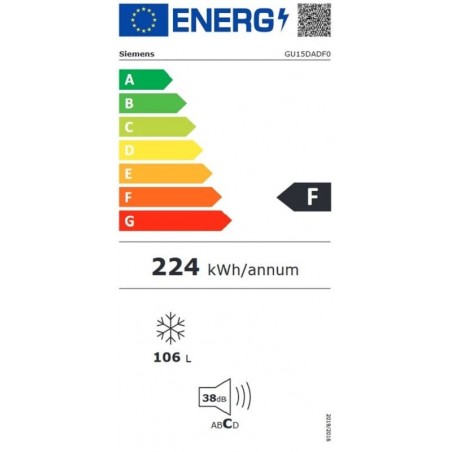 Congelador Integrable Siemens GU15DADF0 de 82cm No Frost