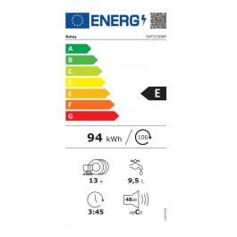 Lavavajillas Integrable Balay 3VF5330NP de 60cm con 3ra Bandeja