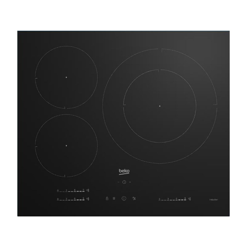 Placa Inducción Beko HII63720UT 60cm 3 Zonas Negro