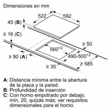 Placa Vitrocerámica Balay 3EB761EN de 4 Fuegos 60cm