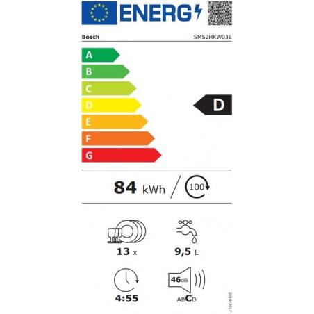 Lavavajillas Bosch SMS2HKW03E de 60cm 13 Servicios