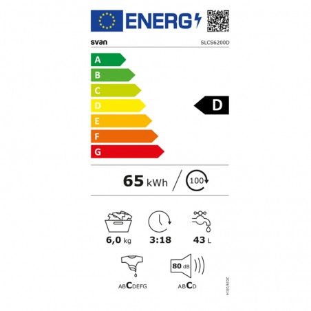 Lavadora Svan SLCS6200D 6kg 1200rpm