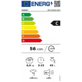 Lavadora Indesit BTWS60400SP/N de 6kg 951rpm