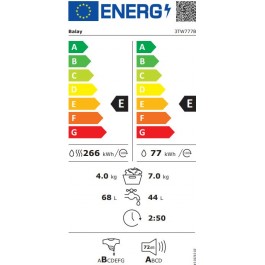 Lavadora Secadora Balay 3TW777B de 7/4 kg 600 rpm