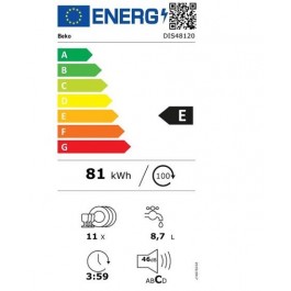 Lavavajillas Beko DIS 48120 de 45cm