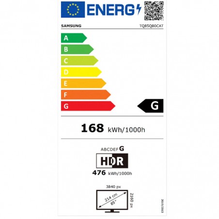 Televisor Samsung TQ85Q80CATXXC 85" Qled Smart Tv