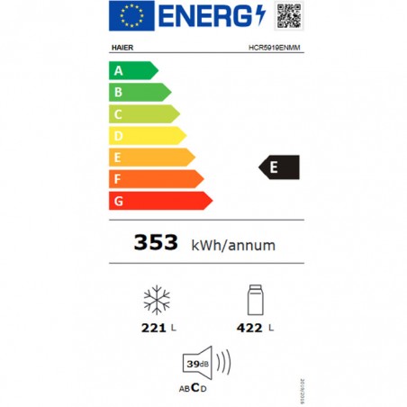 Frigorífico Haier HCR5919ENMM Inox No Frost