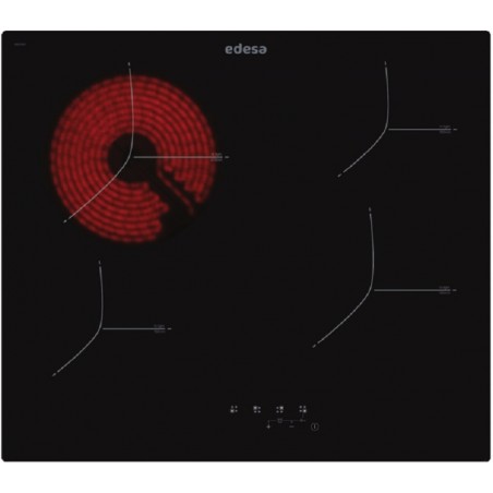 Placa Vitrocerámica Edesa EVT-6422 R – 4 Zonas Touch Control – Negra –  Muebles y Electrodomesticos Contreras – Muebles Contreras
