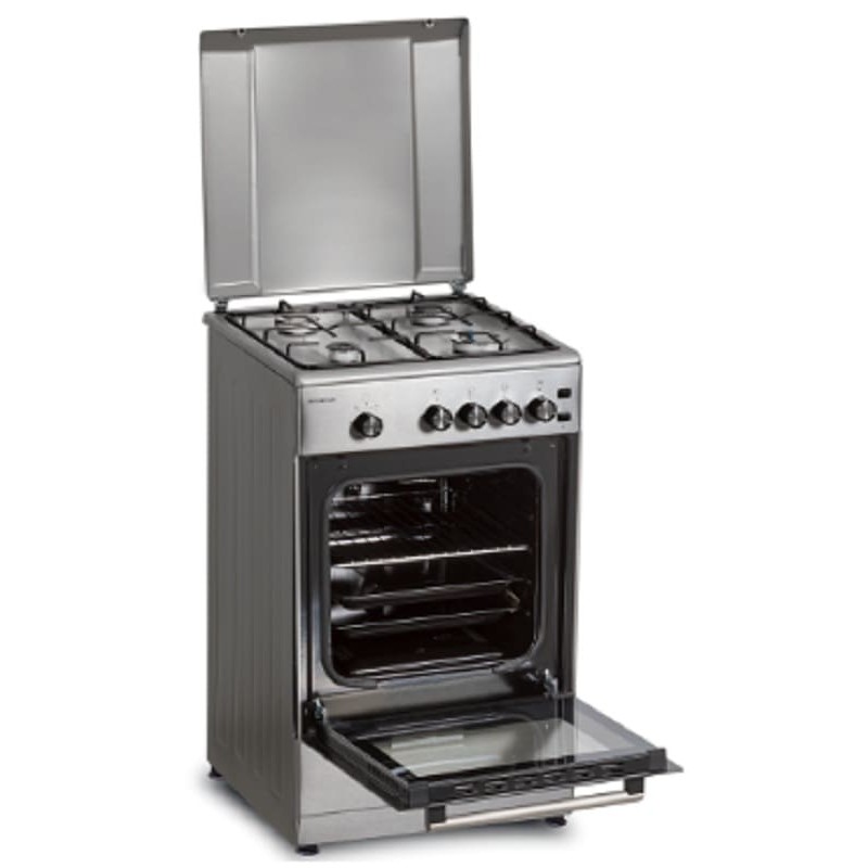 Cocina con Horno Infiniton CC54HXE  de 4Fuegos Inox