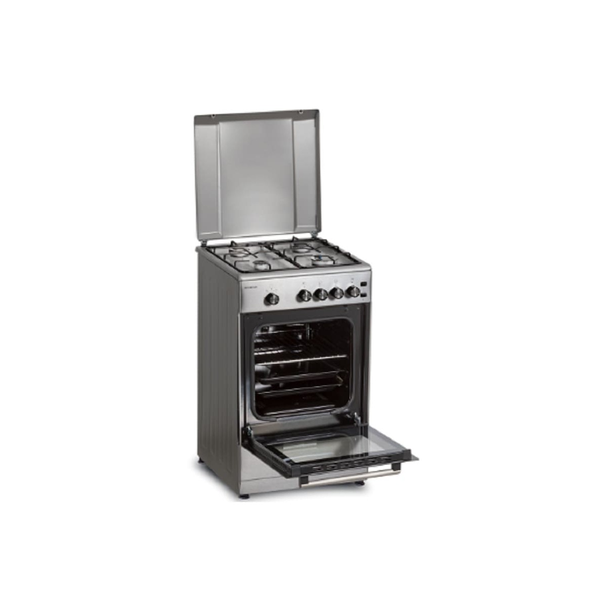 Cocina con Horno Infiniton CC54HXE  de 4Fuegos Inox