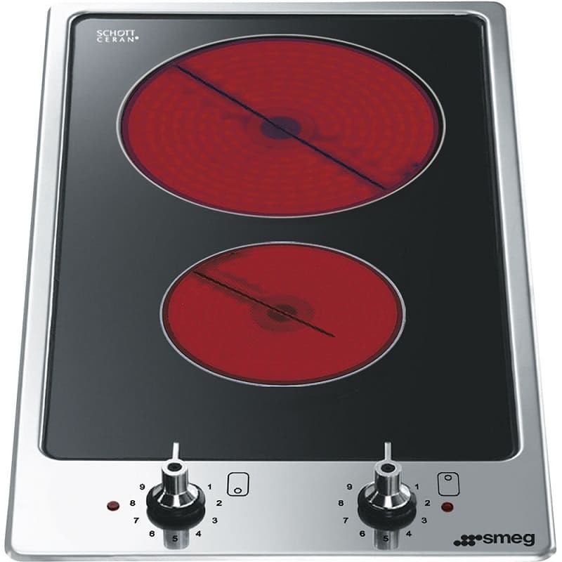 MODULO VITROCERÁMICO SMEG PGF32C de  30cm  2 fuego Inox