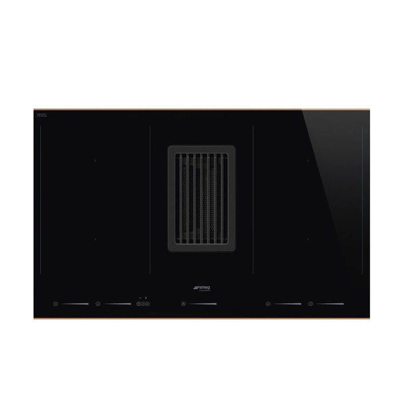 Placa de inducción con campana integrada SMEG HOBD682R1 de 80cm Negro