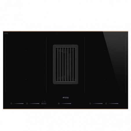 Placa de inducción con campana integrada SMEG HOBD682R1 de 80cm Negro