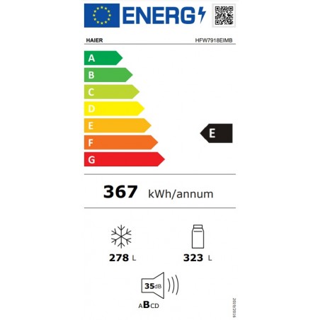 Frigorífico Americano HAIER HFW7918EIMB de 178cm No Frost