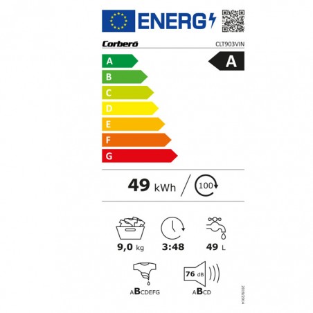 Lavadora Corbero CLT903VIN 9kg 1400rpm