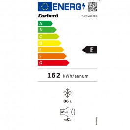 Congelador Corbero ECCVG90RR 90x55cm Rojo