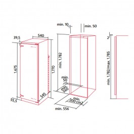 Congelador Nodor ICE177TNFBIA Integrable 167cm