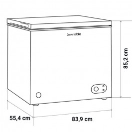 Congelador refrigerador Universal Blue 6127UBCO2109 2 en 1 200 litros