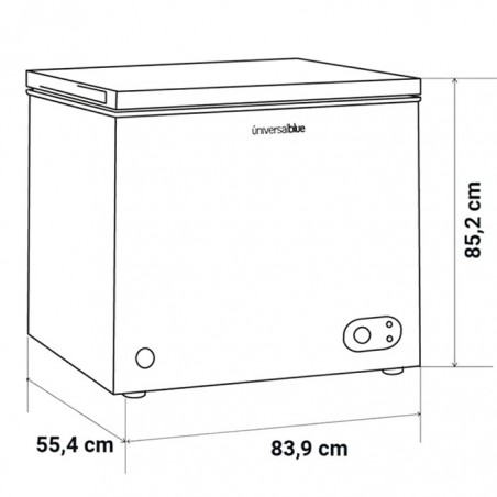 Congelador refrigerador Universal Blue 6127UBCO2109 2 en 1 200 litros