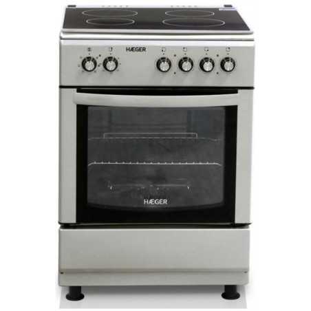 Cocina de Gas y Horno HAEGER 60×60 - 64L, 4 Zonas, Acero inoxidable/Gris -  HÆGER Eletrodomésticos