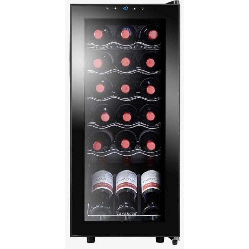 VINOTECA CAVANOVA CV018NM de 18 BOTELLAS 83cm Negra