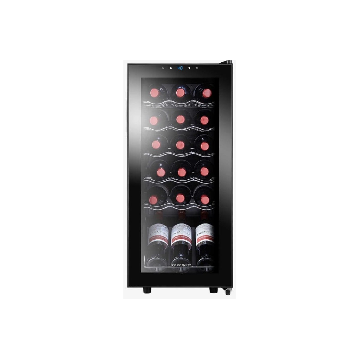 VINOTECA CAVANOVA CV018NM de 18 BOTELLAS 83cm Negra