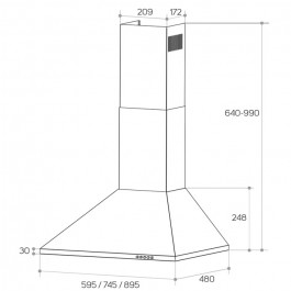 Campana Taurus PR60IXAL de 60cm Inox