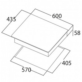 Placa de Inducción Cata IB 5003 BK 60cm 3 Zonas