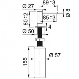 Dispensador Franke ATLAS de 351ml Acero Inoxidable Inox