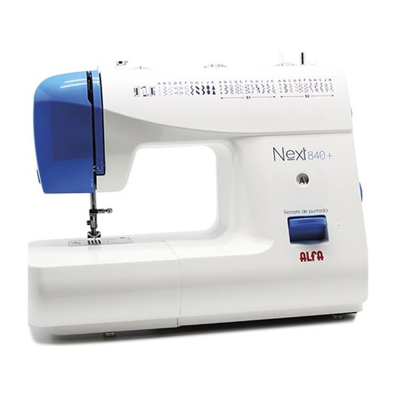 Maquina de Coser Alfa A084100000 de 34 Puntadas Blanco y Azul