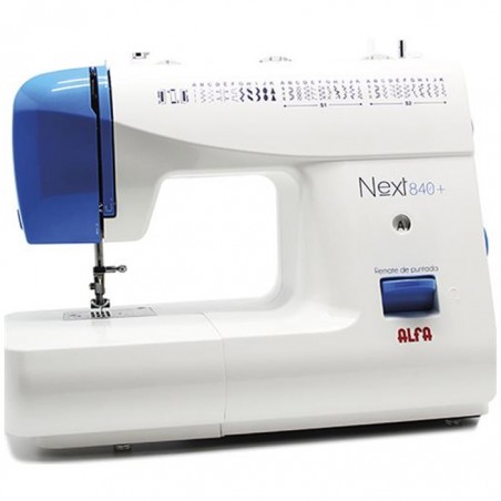 Maquina de Coser Alfa A084100000 de 34 Puntadas Blanco y Azul