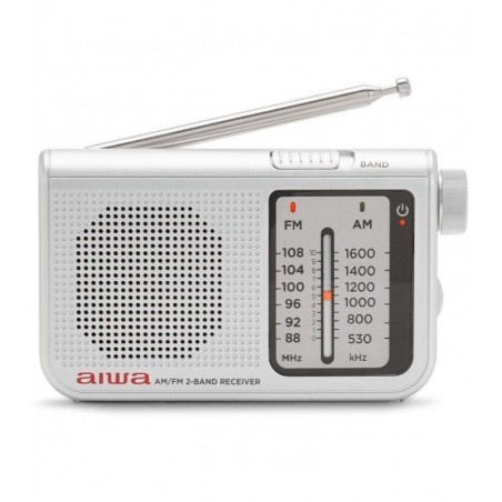 Radio portátil aiwa rs-55sl/ plata - bolsillo