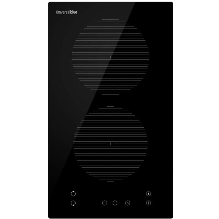 Inducción - UNIVERSALBLUE MEISSA 6030B Placa Inducción 2 Fuegos, 2 Fuegos  zonas, 30 cm, Negro