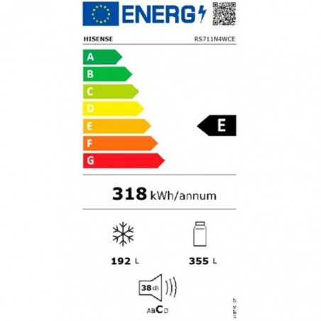 Frigorifico Americano Hisense RS711N4WCE de 178cm No Frost