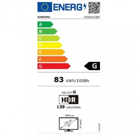 Samsung TU55CU7105KXXC 55 LED UltraHD 4K HDR10+