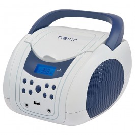 Comprar Radio CD NEVIR NVR-483UB Blanco Azul Bluetooth Oferta Outlet