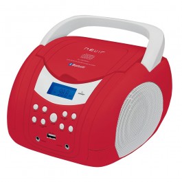 Comprar Radio CD NEVIR NVR-483UB Rojo Blanco Bluetooth Oferta Outlet