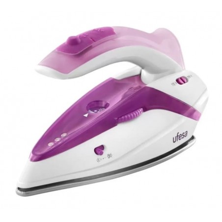 Plancha Ropa Ufesa PV0500 de asa plegable 230v Blanco y violeta