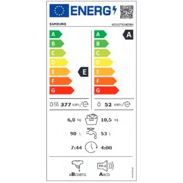 Lavasecadora Samsung WD10T634DBH/S3 10-6Kg 1400rpm