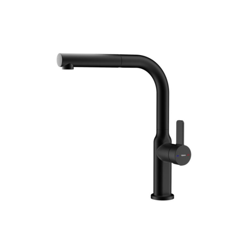 GRIFO Monomando de cocina con maneral extraíble ovalado Teka OVAL 938 NEGRO