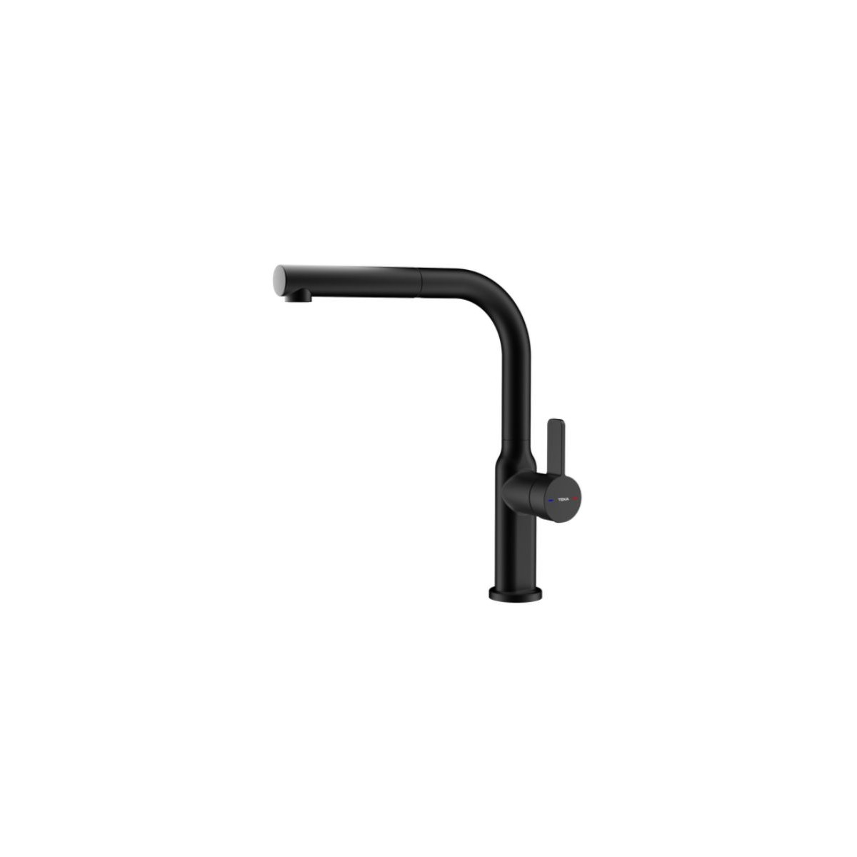 GRIFO Monomando de cocina con maneral extraíble ovalado Teka OVAL 938 NEGRO