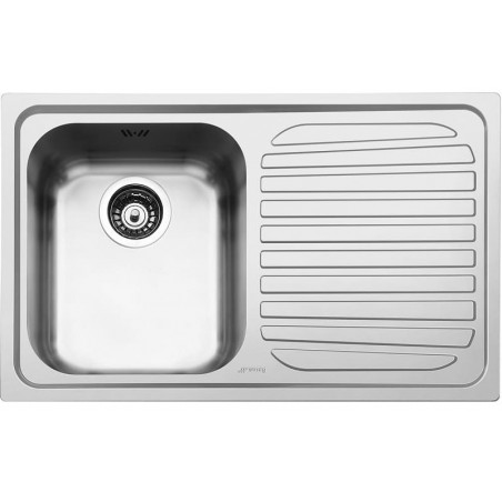 Fregadero Smeg SP791D-2 de 79cm 1 cubeta y escurridor Inox