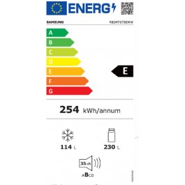 Frigorifico Combi Samsung RB34T675EWWEF de 185cm No Frost