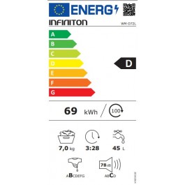 Lavadora de 7kg Infiniton WM-D72L bloqueo infantil 1200rpm TiendaAzul