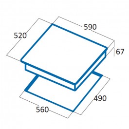 Placa Vitro Cata TDHN603 3 Zonas