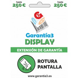 Comprar GARANTÍA3 – DISPLAY 250 Oferta Outlet